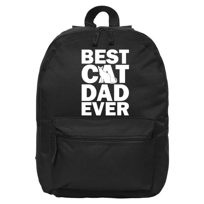 Best Cat Dad Ever 16 in Basic Backpack