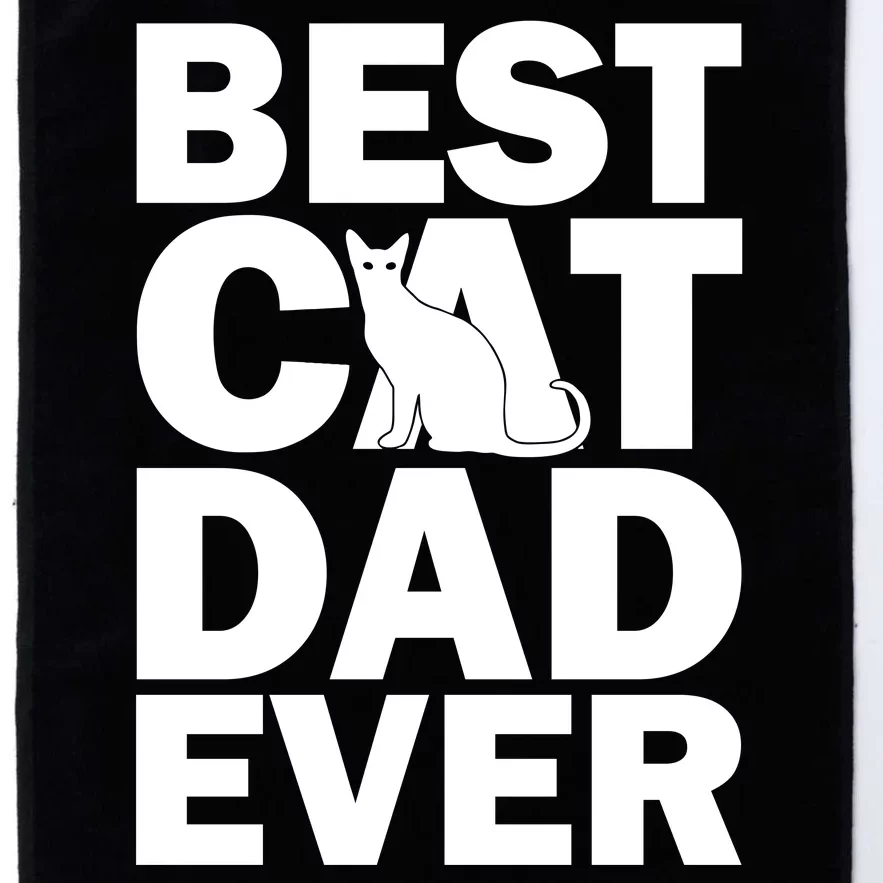 Best Cat Dad Ever Platinum Collection Golf Towel