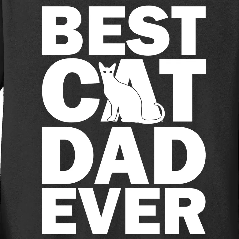 Best Cat Dad Ever Kids Long Sleeve Shirt