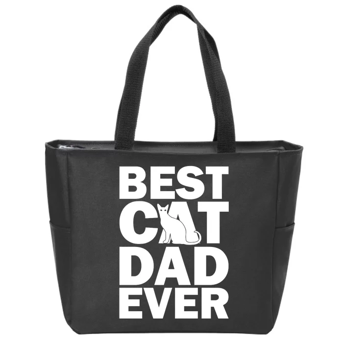 Best Cat Dad Ever Zip Tote Bag