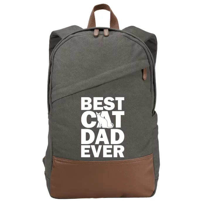 Best Cat Dad Ever Cotton Canvas Backpack