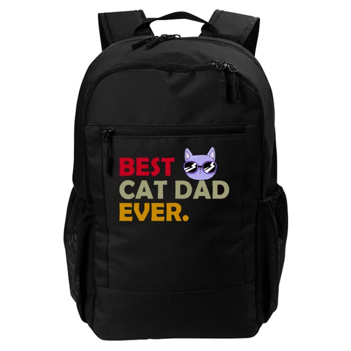 Best Cat Dad Ever Funny Cat Lover Daily Commute Backpack