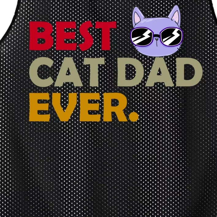 Best Cat Dad Ever Funny Cat Lover Mesh Reversible Basketball Jersey Tank