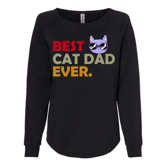 Best Cat Dad Ever Funny Cat Lover Womens California Wash Sweatshirt