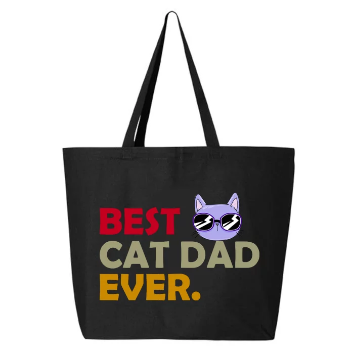 Best Cat Dad Ever Funny Cat Lover 25L Jumbo Tote