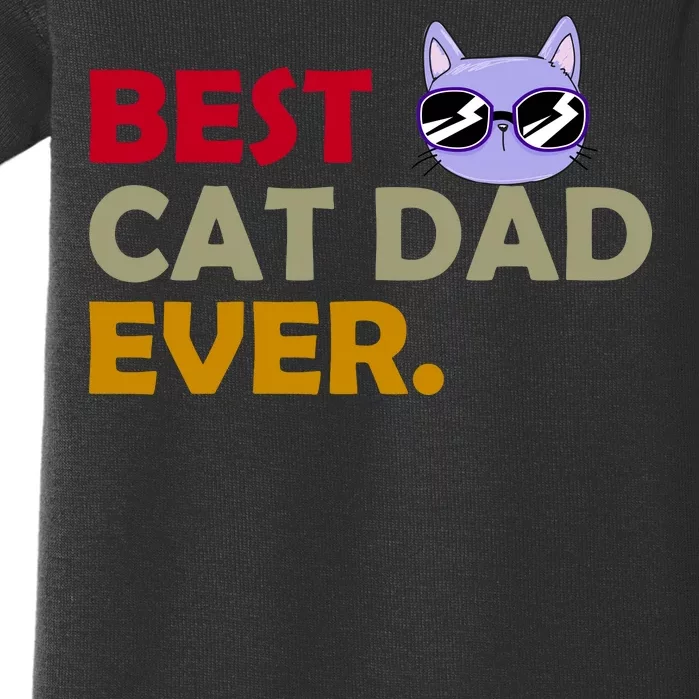 Best Cat Dad Ever Funny Cat Lover Baby Bodysuit