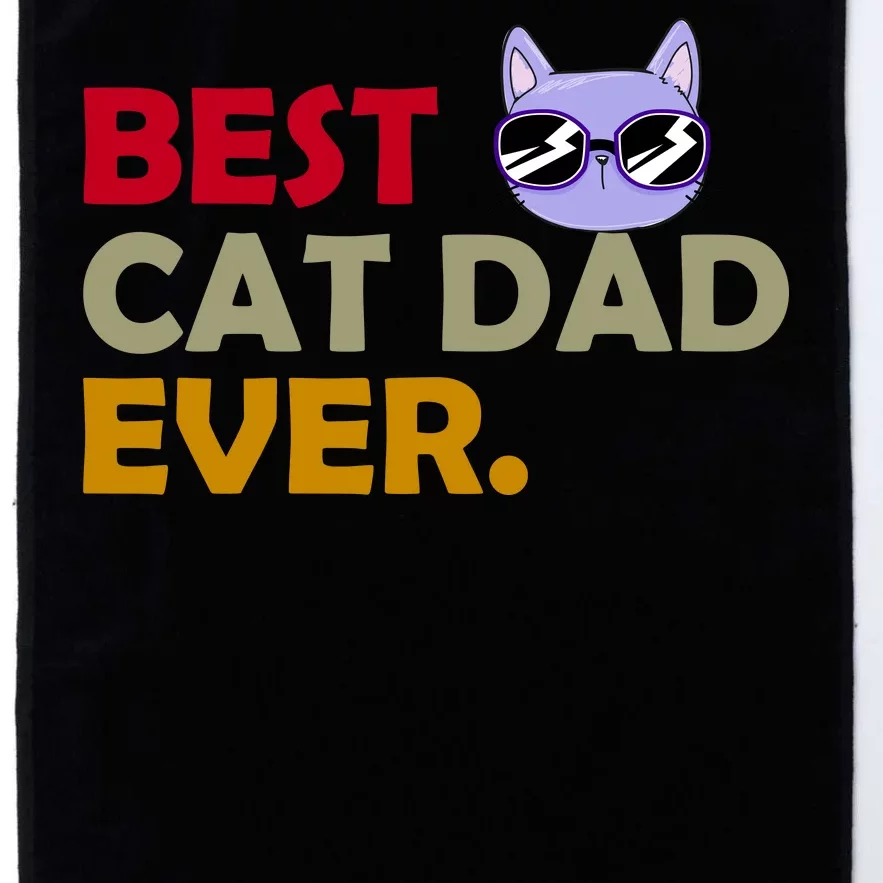 Best Cat Dad Ever Funny Cat Lover Platinum Collection Golf Towel