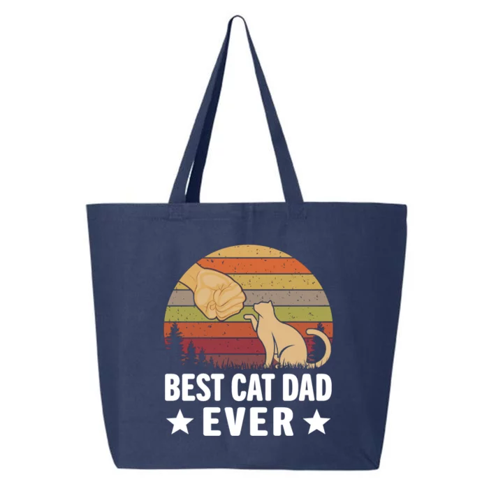 Best Cat Dad Ever Funny Cute Retro 25L Jumbo Tote