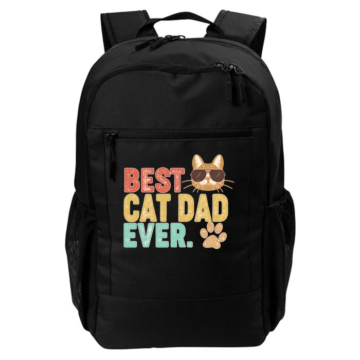 Best Cat Dad Ever Vintage Colors Daily Commute Backpack