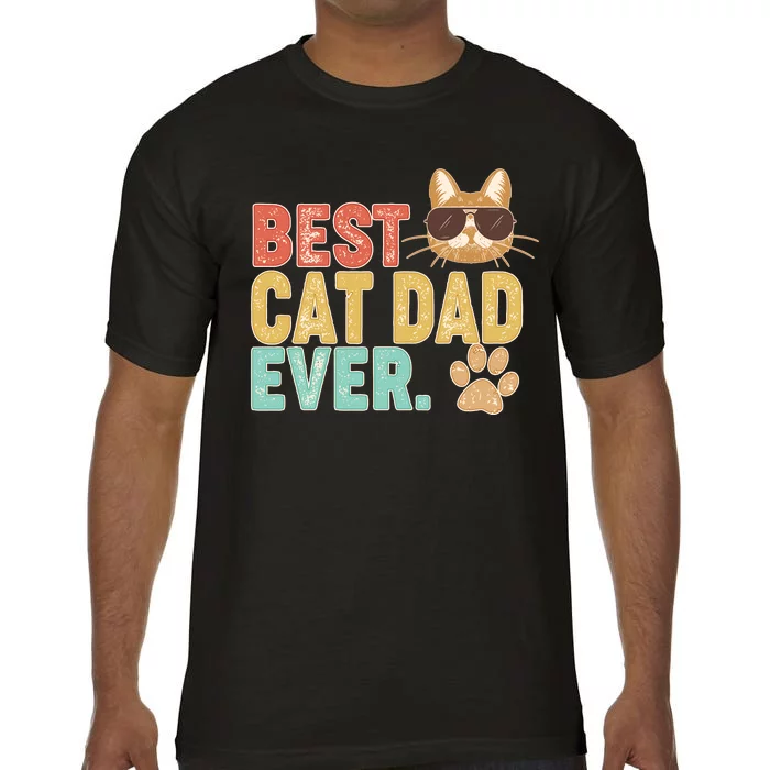 Best Cat Dad Ever Vintage Colors Comfort Colors T-Shirt