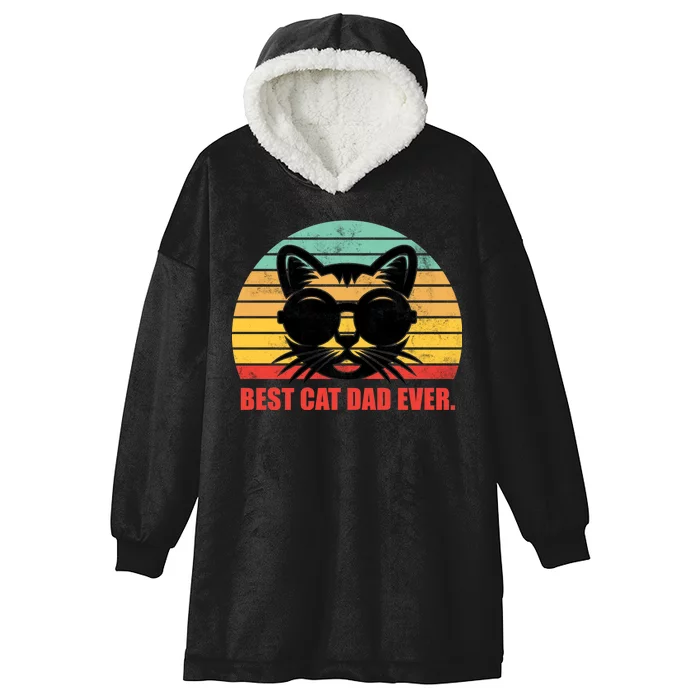 Best Cat Ever - Retro Vintage Design Hooded Wearable Blanket