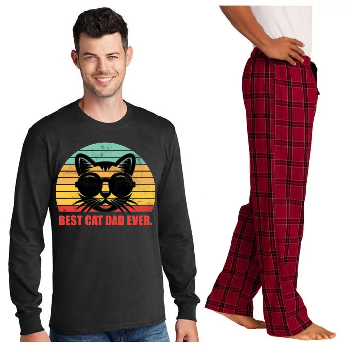 Best Cat Ever - Retro Vintage Design Long Sleeve Pajama Set