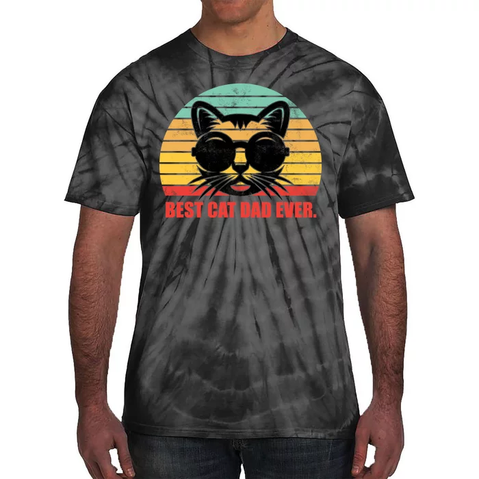 Best Cat Ever - Retro Vintage Design Tie-Dye T-Shirt