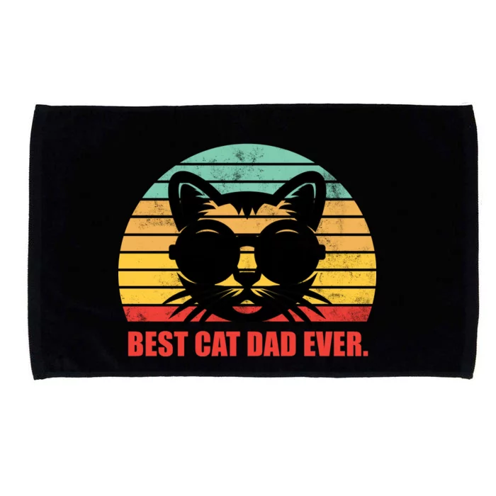 Best Cat Ever - Retro Vintage Design Microfiber Hand Towel