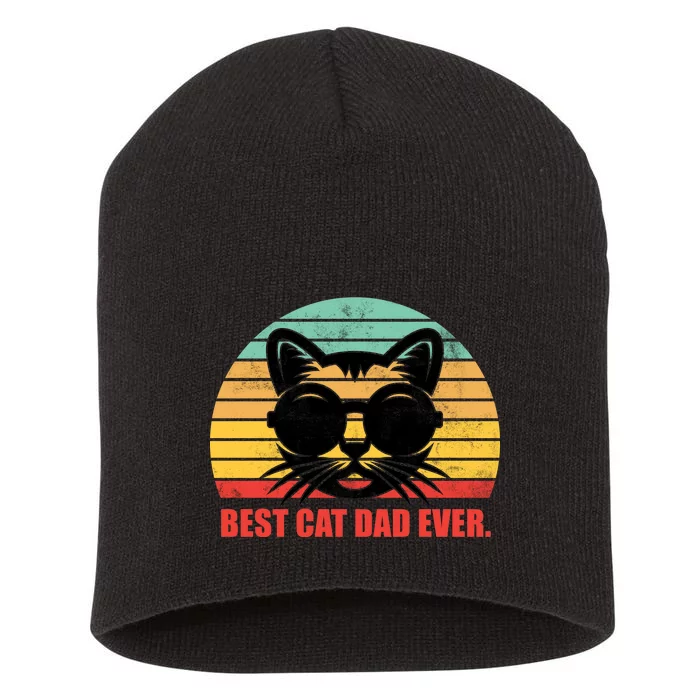 Best Cat Ever - Retro Vintage Design Short Acrylic Beanie