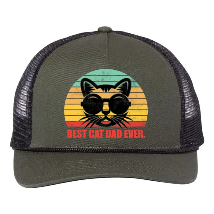 Best Cat Ever - Retro Vintage Design Retro Rope Trucker Hat Cap