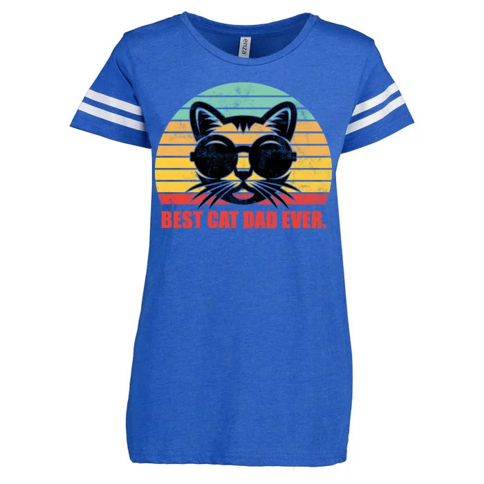 Best Cat Ever - Retro Vintage Design Enza Ladies Jersey Football T-Shirt