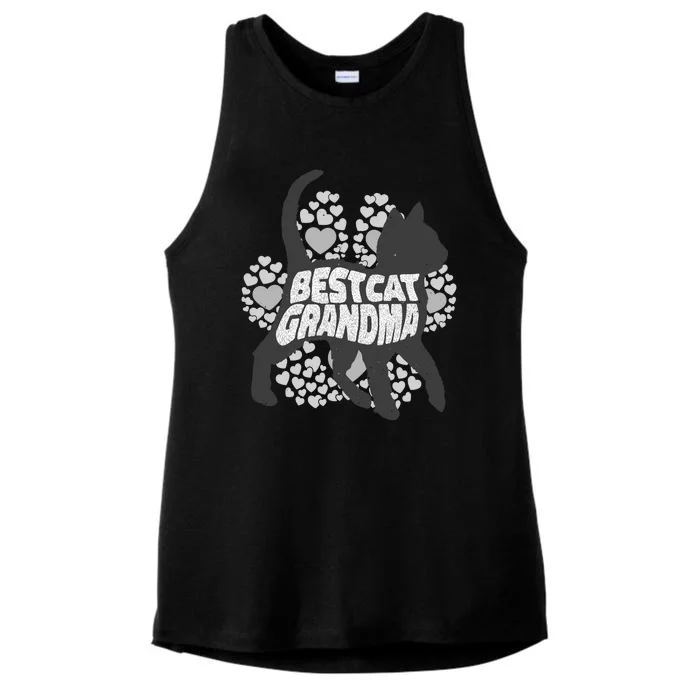 Best Cat Grandma Ladies Tri-Blend Wicking Tank