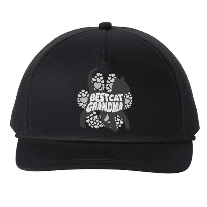 Best Cat Grandma Snapback Five-Panel Rope Hat