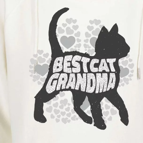 Best Cat Grandma Womens Funnel Neck Pullover Hood