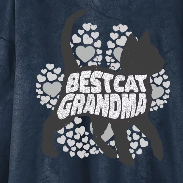 Best Cat Grandma Hooded Wearable Blanket