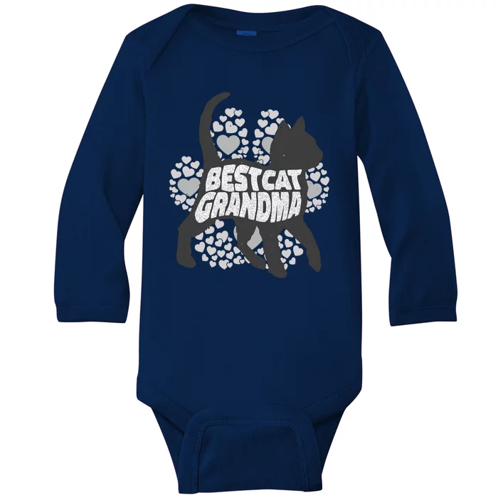 Best Cat Grandma Baby Long Sleeve Bodysuit