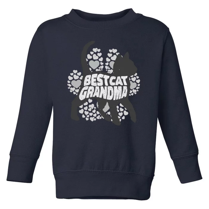 Best Cat Grandma Toddler Sweatshirt