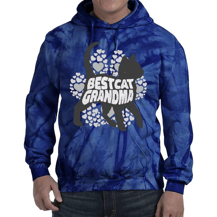 Best Cat Grandma Tie Dye Hoodie