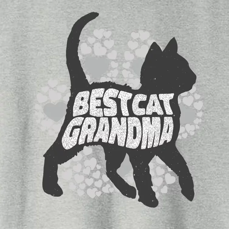 Best Cat Grandma Women's Crop Top Tee