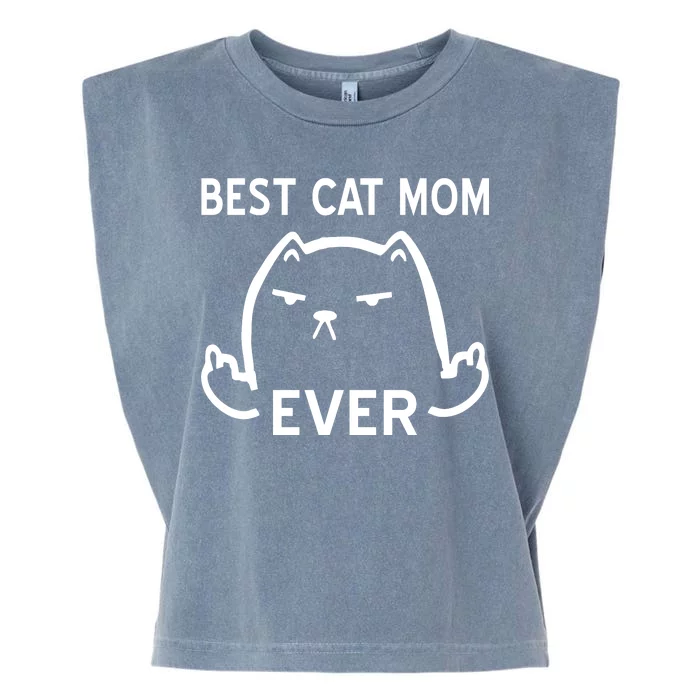 Best Cat Mom Ever Garment-Dyed Women's Muscle Tee