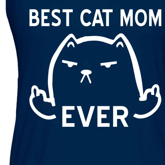 Best Cat Mom Ever Ladies Essential Flowy Tank