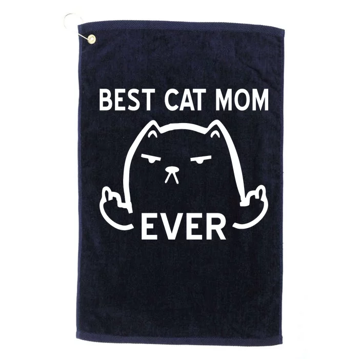 Best Cat Mom Ever Platinum Collection Golf Towel