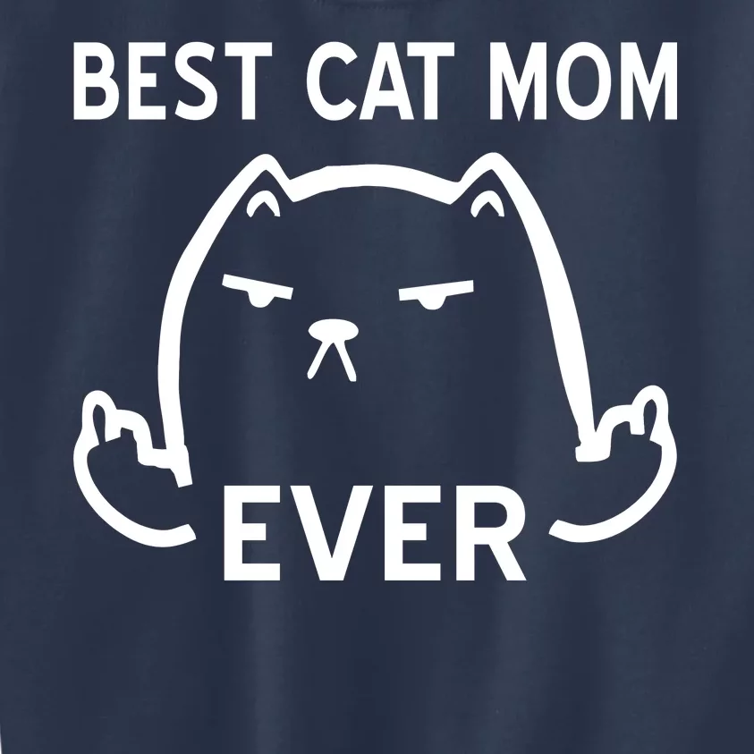 Best Cat Mom Ever Kids Sweatshirt