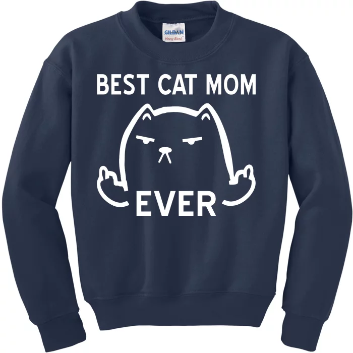 Best Cat Mom Ever Kids Sweatshirt