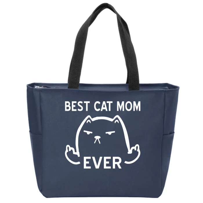 Best Cat Mom Ever Zip Tote Bag