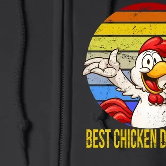 Best Chicken Dad Ever Full Zip Hoodie