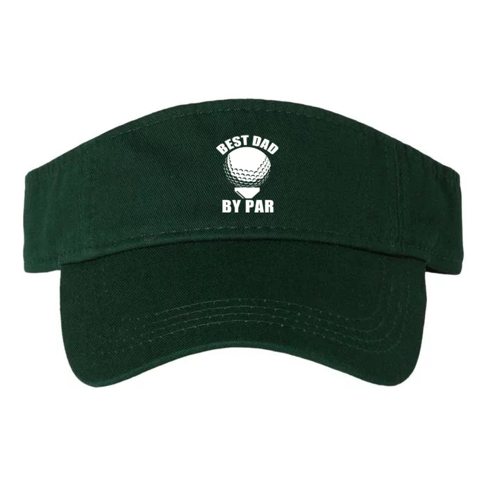 Best Dad By Par Funny Golf Dad Valucap Bio-Washed Visor