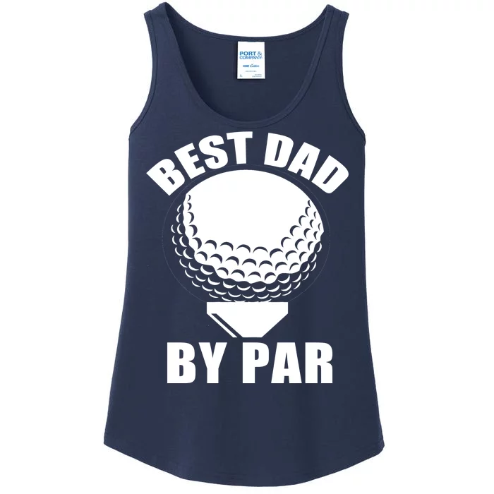 Best Dad By Par Funny Golf Dad Ladies Essential Tank