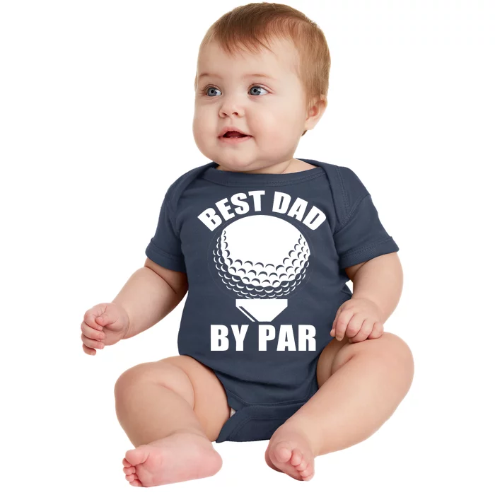 Best Dad By Par Funny Golf Dad Baby Bodysuit