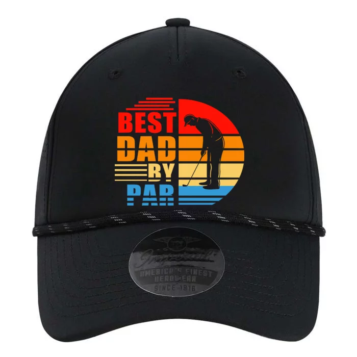 Best Dad By Par Retro Golf Sunset Performance The Dyno Cap