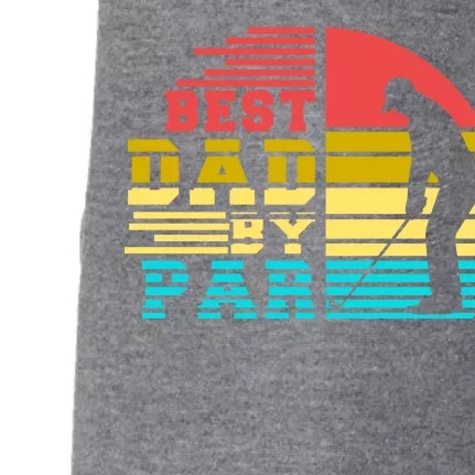 Best Dad By Par Retro Sunset Doggie 3-End Fleece Hoodie