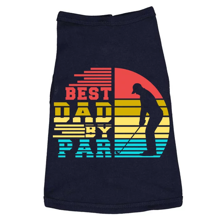 Best Dad By Par Retro Sunset Doggie Tank