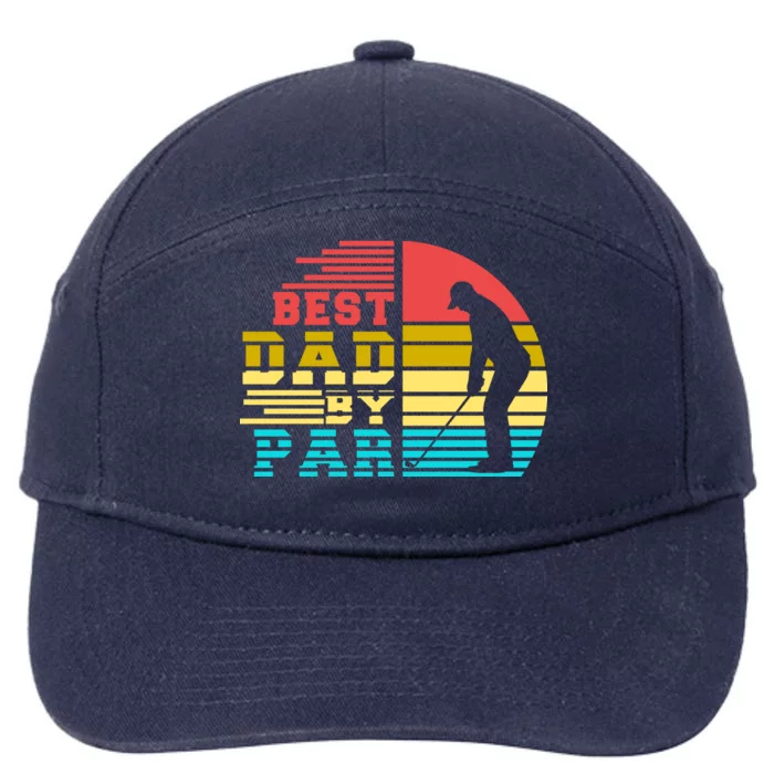 Best Dad By Par Retro Sunset 7-Panel Snapback Hat