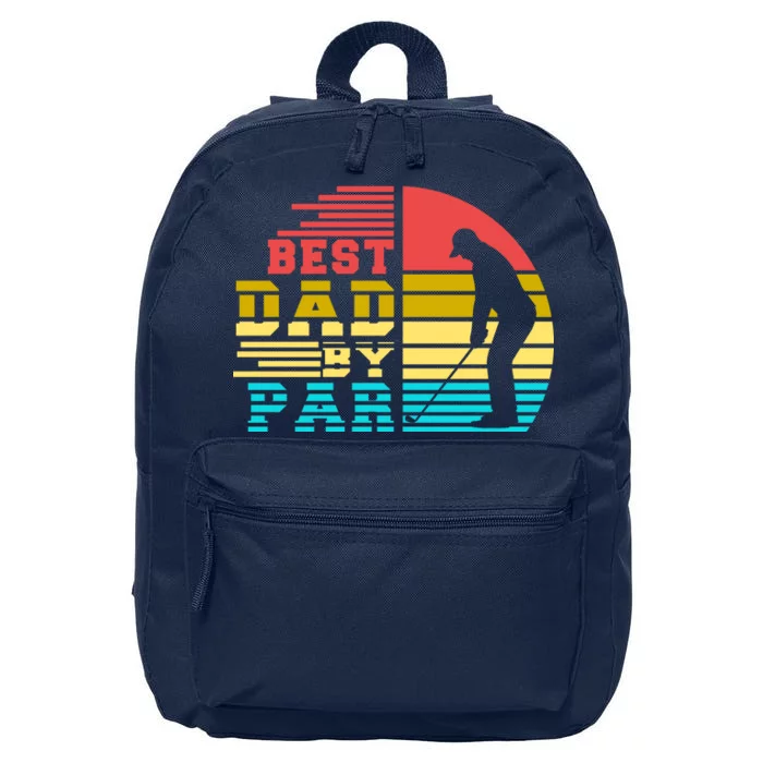 Best Dad By Par Retro Sunset 16 in Basic Backpack