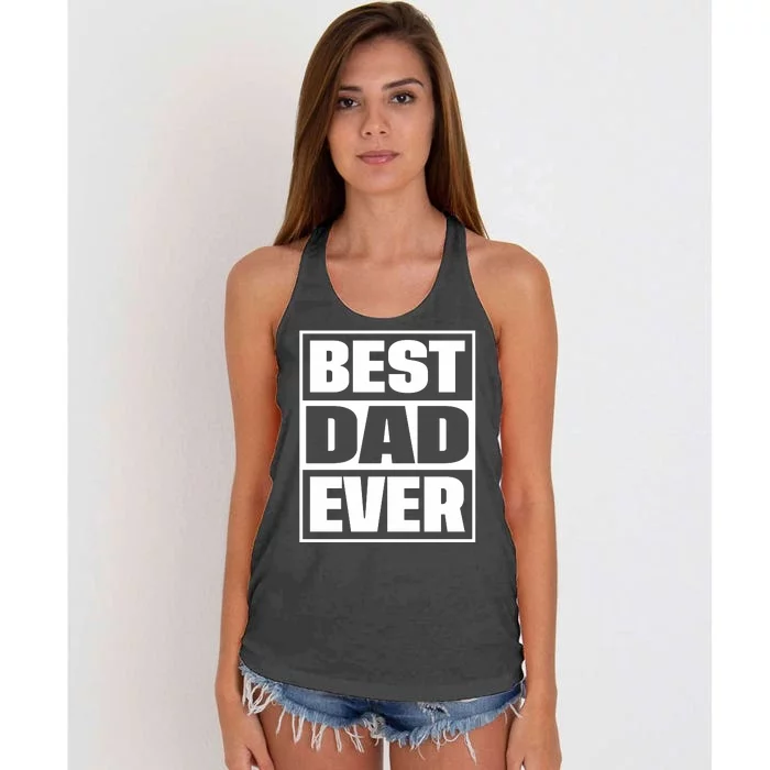 Best Dad Ever Women's Knotted Racerback Tank