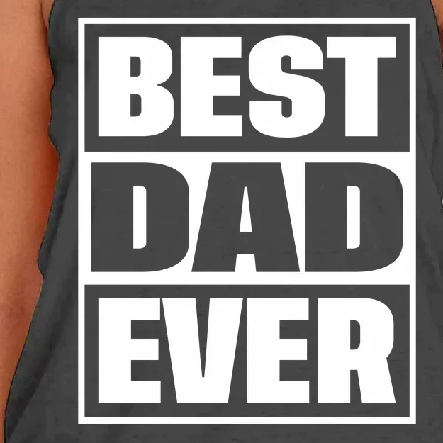 Best Dad Ever Women's Knotted Racerback Tank