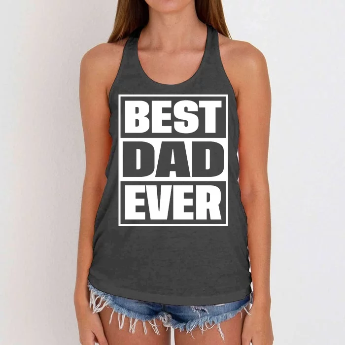 Best Dad Ever Women's Knotted Racerback Tank