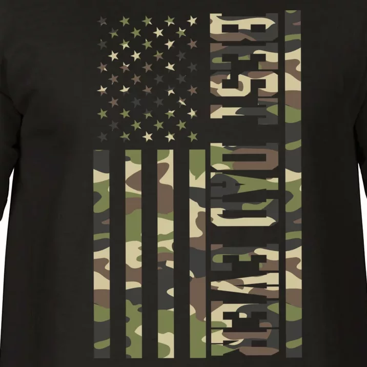 Best Dad Ever Army Flag Comfort Colors T-Shirt