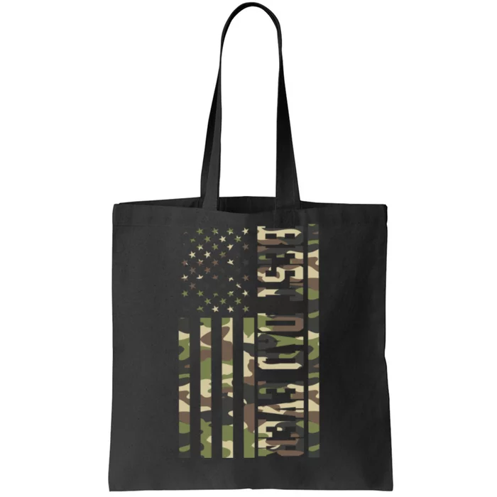 Best Dad Ever Army Flag Tote Bag