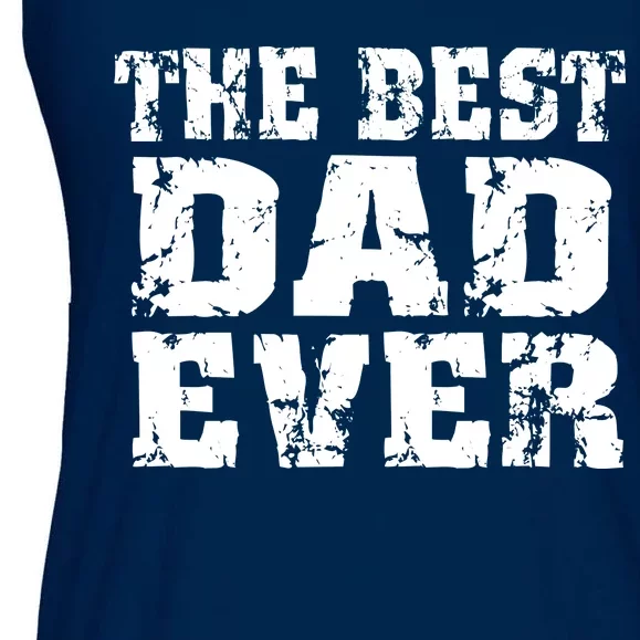 Best Dad Ever Block Logo Ladies Essential Flowy Tank